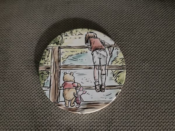 Coaster - Christopher Robin, Pooh and Piglet on Poohsticks bridge