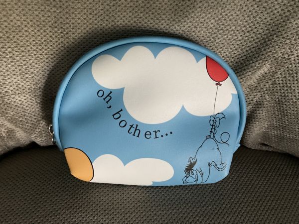 Small Light Blue Coin Purse - Eeyore floating from a balloon